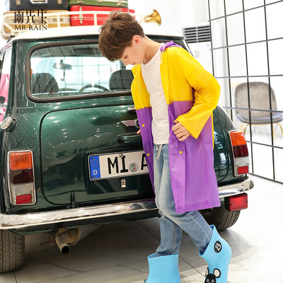 雨先生 时尚卡通儿童雨衣 PVC书包雨披 男女童雨衣雨披 厂家直销|ms