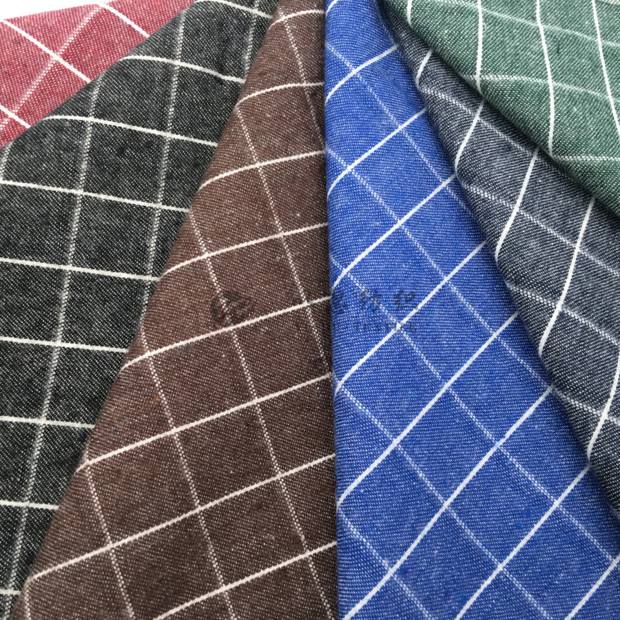 色织格子 全棉 2018秋冬款男女时尚衬衫面料 厂家直销 现货供应