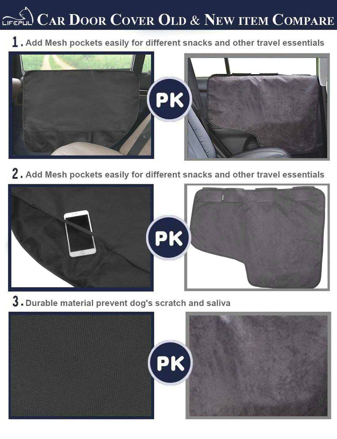 汽车宠物车门垫 狗狗车门垫 汽车侧门垫 车门保护垫 车门防抓垫