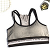 Lace top with cups, underwear, sports bra for elementary school students, T-shirt, English, beautiful back