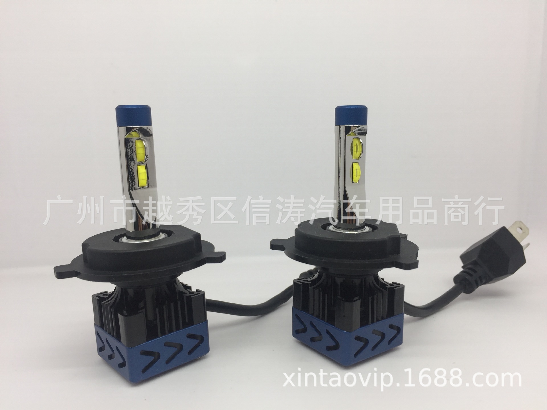 跨境专供汽车led大灯 H4双灯12V专车专用双灯高亮远近一体大灯|ms