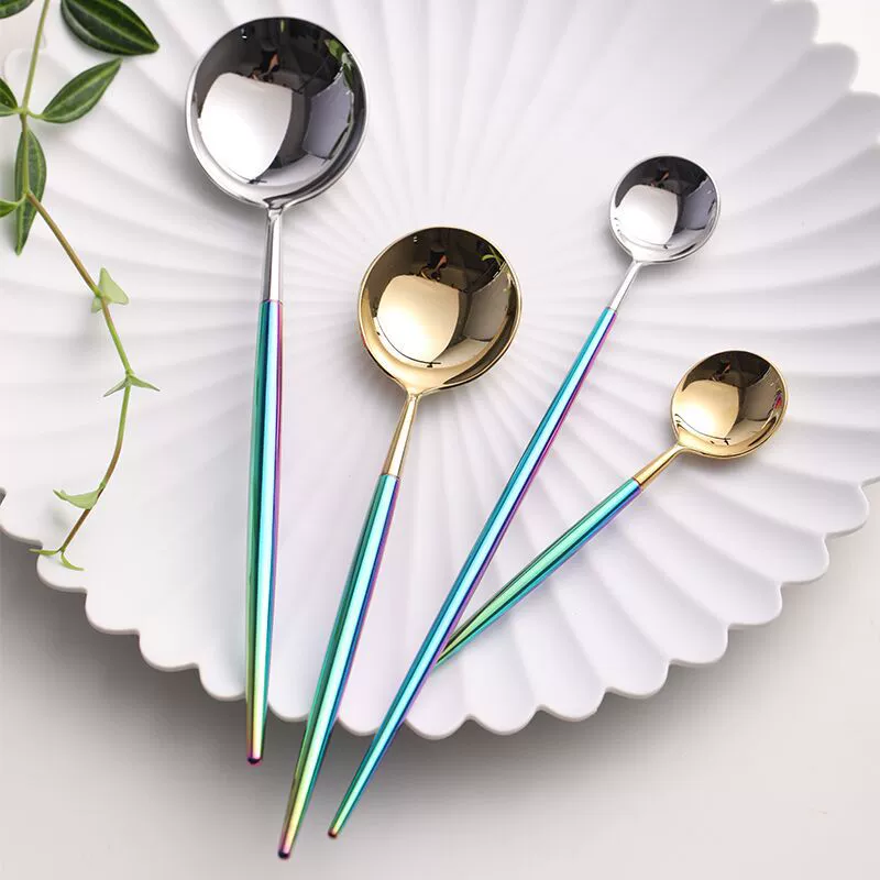 银貂 Tableware stainless steel for home use, gradient, Birthday gift