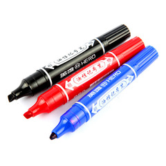 Bulk Hero 880 Thick Head Oil-Based Markers, Double-Ended Hooking Pens, Logistics Writing Markers, Red/Blue/Black