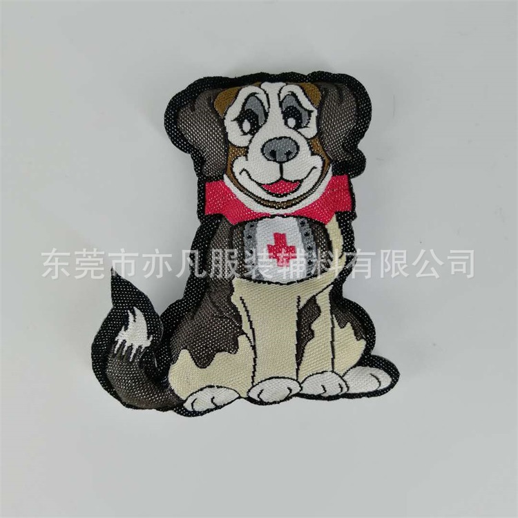 双面刺绣充棉布标 商标  织标 童装双层充棉织唛 卡通布帖 锁边标
