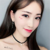 Goods, chain with tassels, earrings, simple and elegant design, Korean style, wholesale