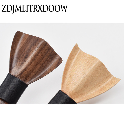 High-end 3D wedding tie for men and women, fashionable wedding party wooden tie, stereoscopic DIY tie, customizable