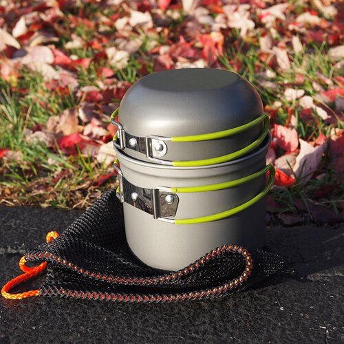 Amazon Outdoor Portable Camping Pot Set DS-101 Picnic Cooking Set 1-2 People Portable Set