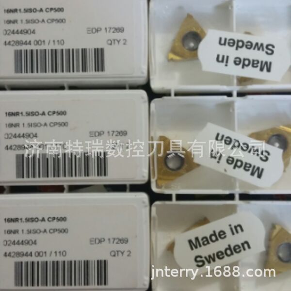 seco山高内螺纹车削刀片16NR AG60 CP500现货