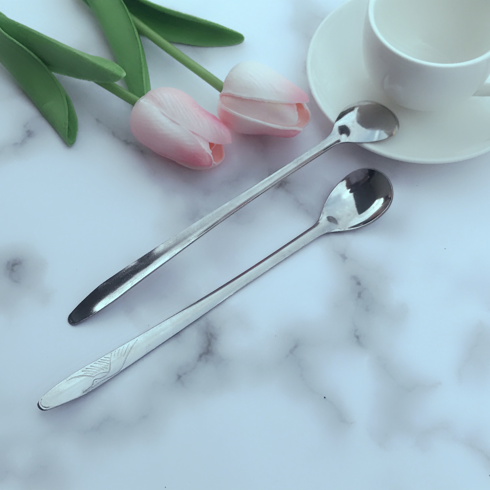 揭陽廠家批發 長柄不鏽鋼勺子 咖啡攪拌勺 松鶴冰勺攪拌長湯勺