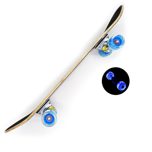 Maple Skateboard Sanding Concave Plate Beginner Street Skateboard Four-Wheel PU Shiny Skateboard