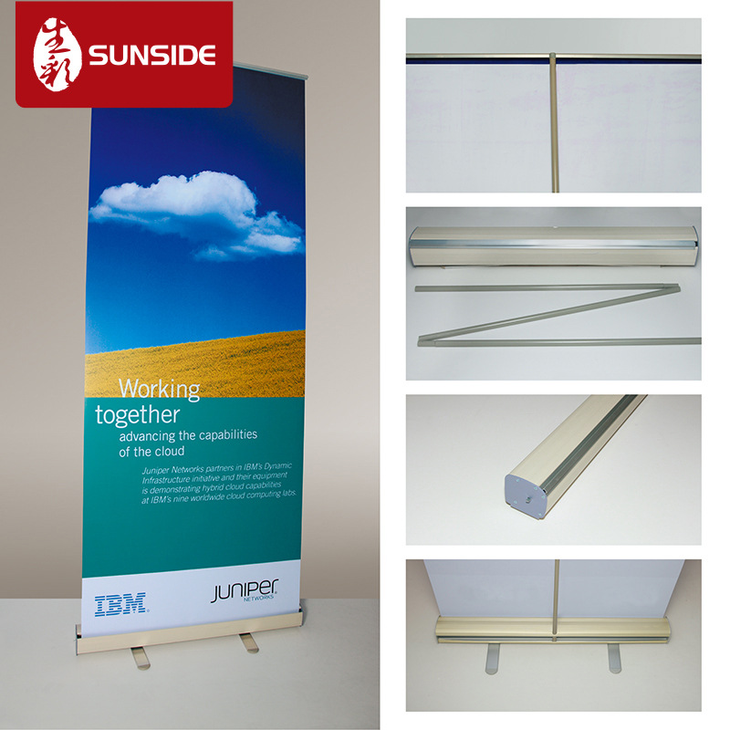 户外防风易拉宝80x200海报展示架 注水门型展架广告架子厂家供应