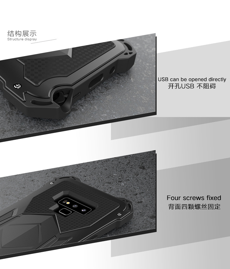 R-Just Armor Ghost Warrior IP54 Waterproof Case Extreme Protection System for Samsung Galaxy Note 9