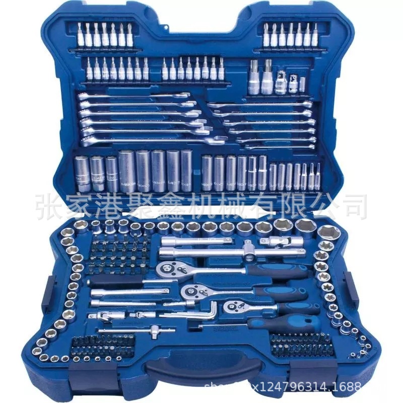 215件套套筒扳手工具组套1/4-3/8-1/2套筒扳手组套汽修工具套装