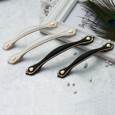 裕杰锌合金实心加厚加重橱柜衣柜抽屉柜门拉手现代简约富士白拉手|ms