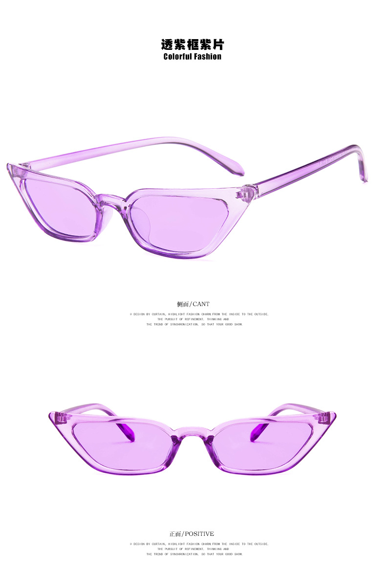 Neue Mode Trendige Cat Eye Transparente Rahmen Sonnenbrille display picture 9