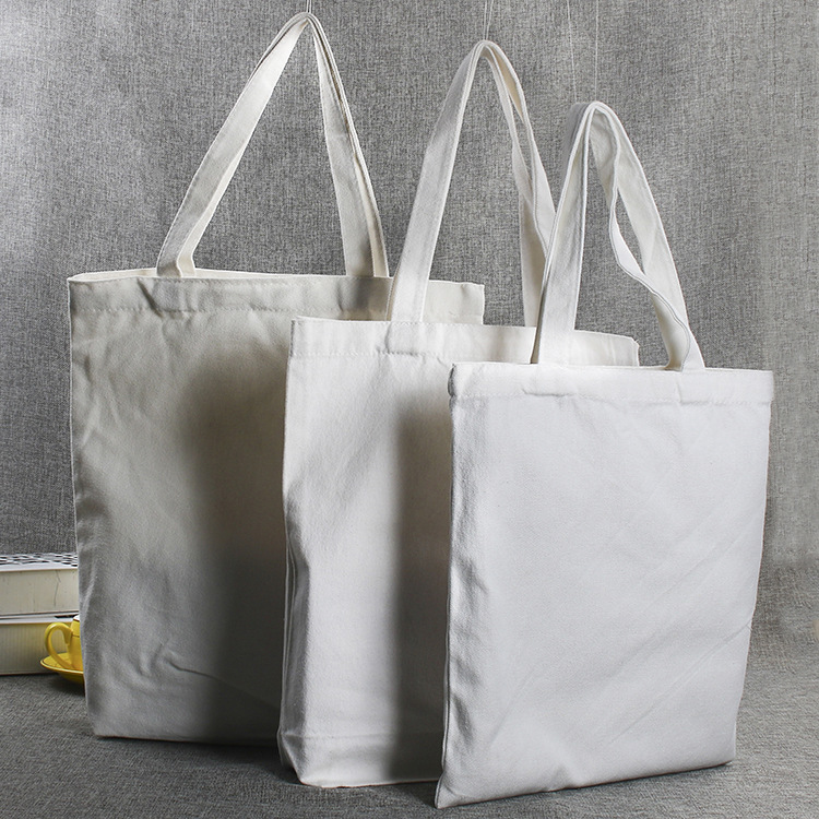 专业批量定制本白色棉布袋 加厚车缝手提单肩帆布包