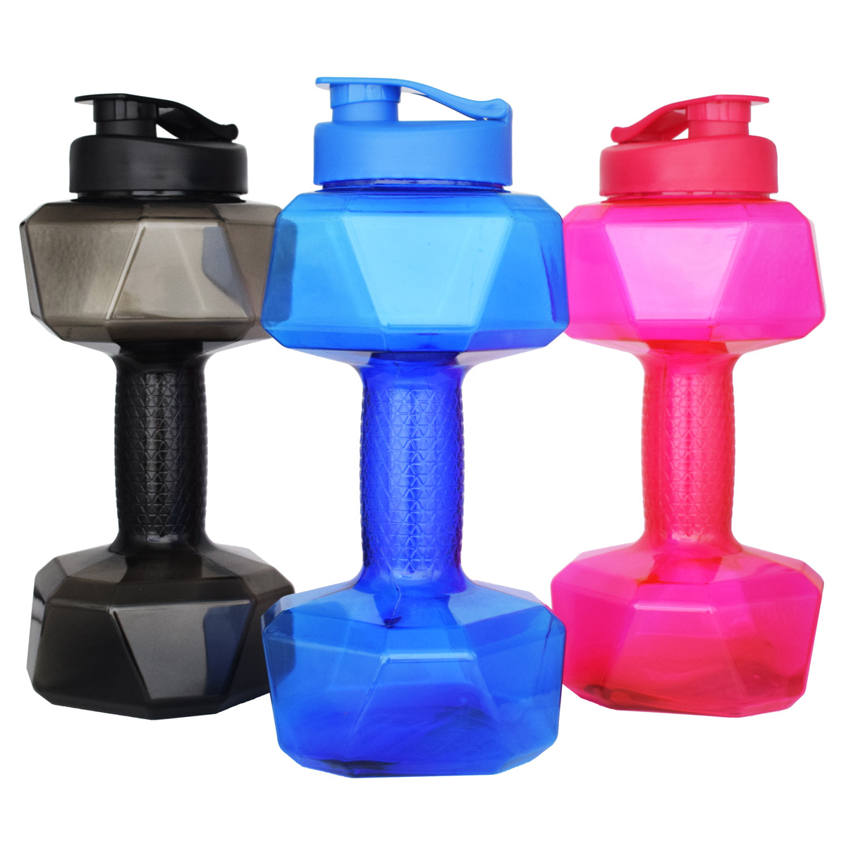 2.2L大容量创新款哑铃男女健身补水食品级PETG多色运动定制礼品杯