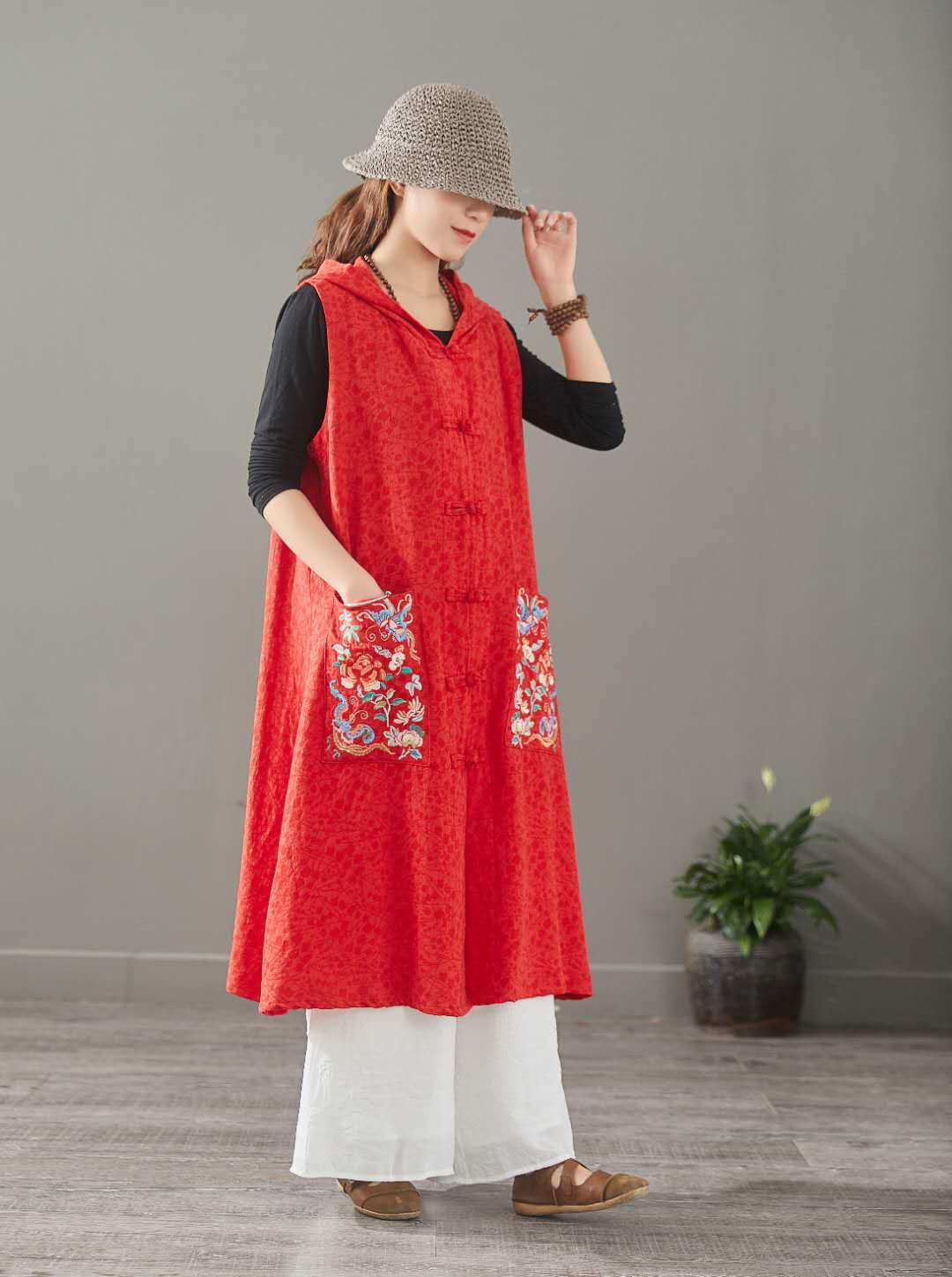 Gilet femme en Coton et lin - Ref 3316228 Image 10