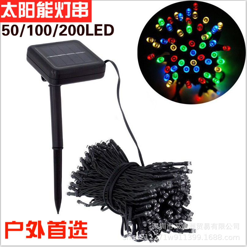 LED灯串户外防水led太阳能灯串 圣诞节日装饰花园景观太阳能灯串