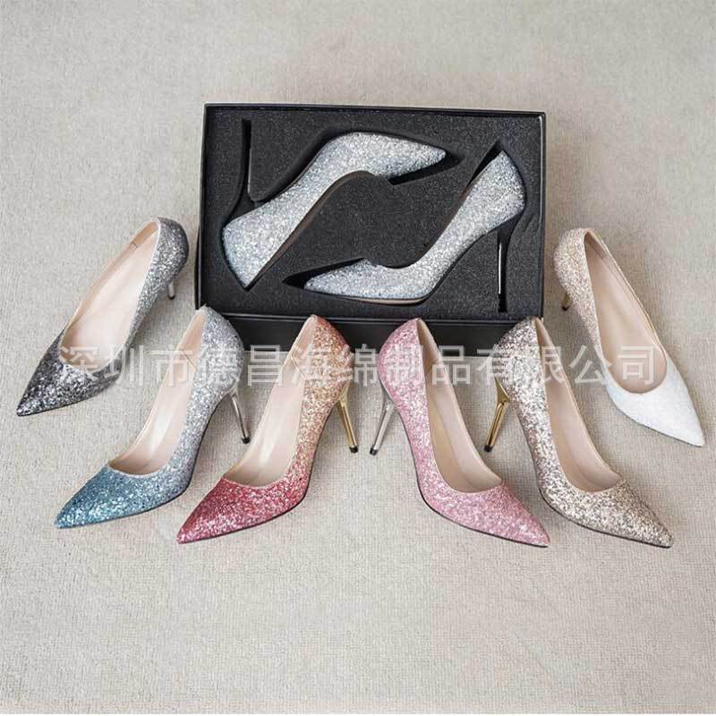 女款高跟鞋EPE海绵内衬包装 皮鞋鞋珍珠棉内托 香水包装EVA内衬