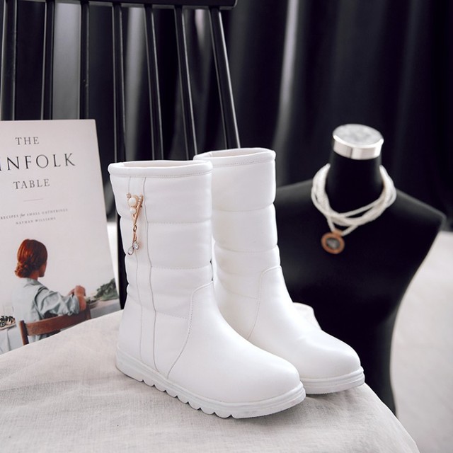 middle tube cotton boots,autumn and winter warm flat bottomed short boots