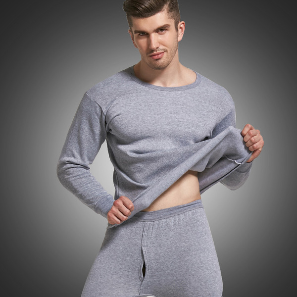 Winter demi-season solid color keep warm thermal underwear with a…