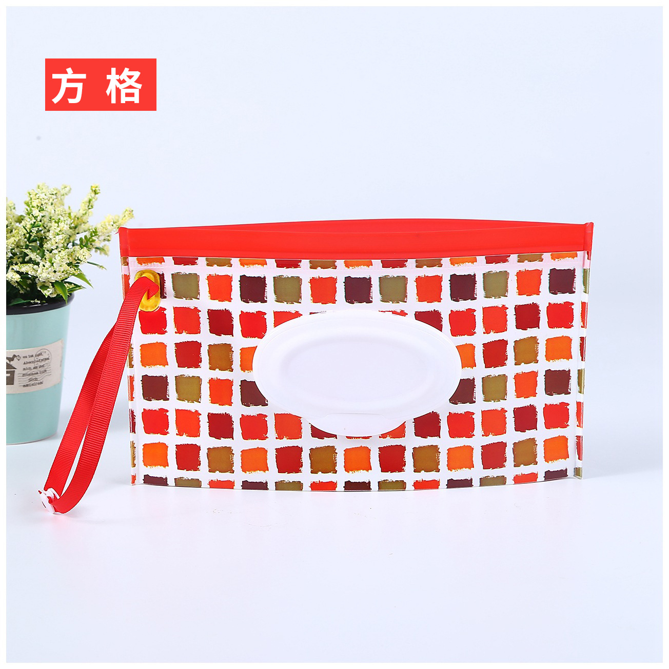 En stock al por mayor bebé EVA bolsa de tejido húmedo bolsa de embalaje extraíble portátil Flip ventana sanitaria bolsa de tejido húmedo bolsa