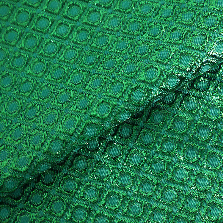 条纹条子布格纹格子布 几何波点色织布 涤纶金银丝提花面料