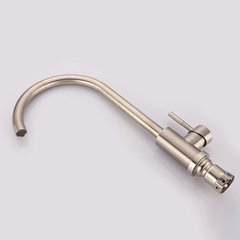 Wholesale 304 stainless steel faucet hot and cold mixed water sink faucet 304 large curved sink faucet
