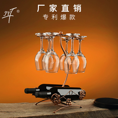 factory wholesale European style Wine rack Iron art Wine red wine Cup holder Wine cabinet Home Furnishing decorate Decoration