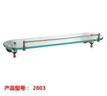 欧式复古厨卫单层玻璃架  浴室青古铜化妆台 卫浴玻璃置物架挂件