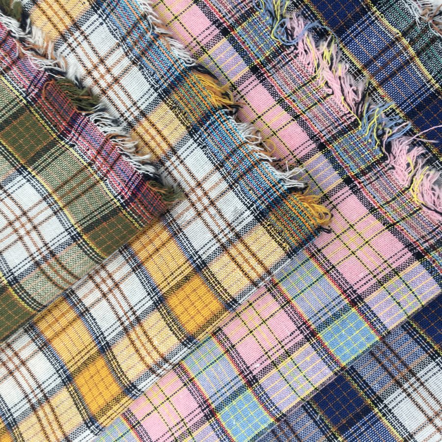 厂家直销 现货供应 涤棉彩格 外贸专款 男女通用 批发