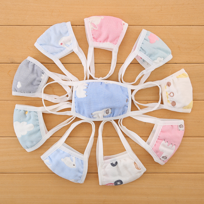 男宝宝口罩0-1-3-4岁婴幼儿童透气抗菌纯棉纱布6女春秋薄款12个月