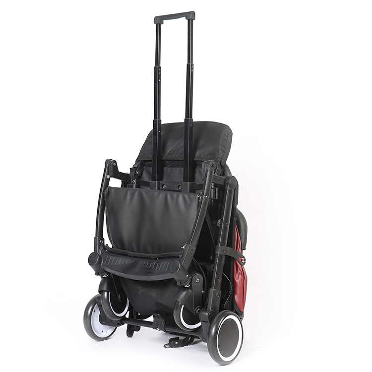 2018新款多功能皮质婴儿车 双向四轮安全避震防滑折叠推车 批发详情图17