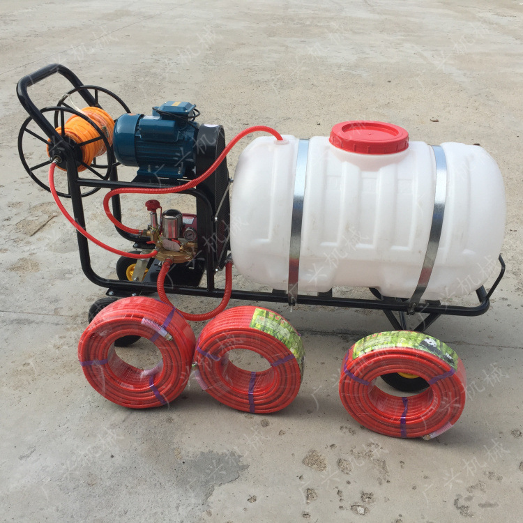 小麦防虫除草喷雾打药机 小区广场防疫喷药撒药机电动卷管打药机