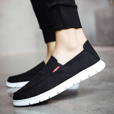 19 new pattern summer ventilation Sweat canvas shoe man Casual shoes soft sole non-slip Korean Edition A pedal Lazy man
