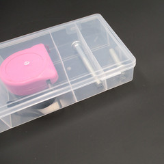 Transparent plastic box for fishing tackle, hardware tools, accessories, and jewelry storage and organization, multi-compartment part organizer