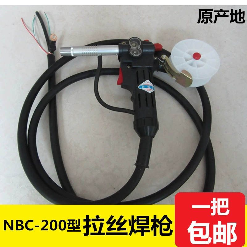 Провод волочения газа экранированный сварочный аппарат ручная ручка сварочный пистолет все алюминиевая проволока порошковая проволока NBC200 типа проволоки рисунок газа экранированный сварочный пистолет