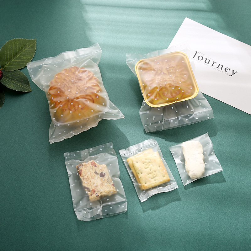 厂家直供塑料机封袋简约半透明雪花酥糖果包装袋食品包装袋定制
