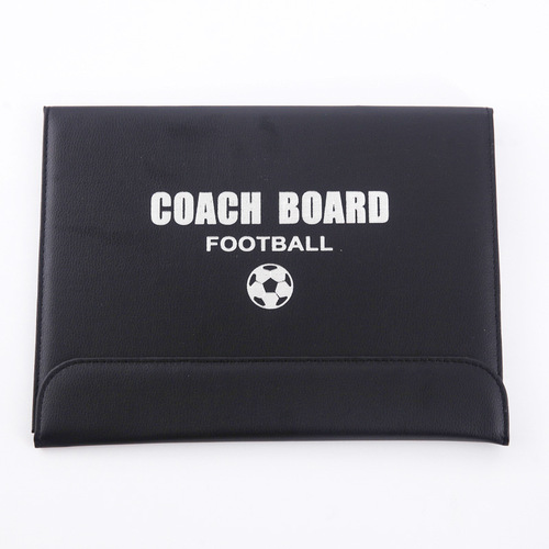 Tri-fold soccer tactics board, colored foldable coach board, leather demonstration board with magnetic pen demonstration board, long-term supply