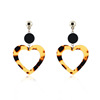 Earrings heart-shaped, accessory, 2018, Korean style, wholesale