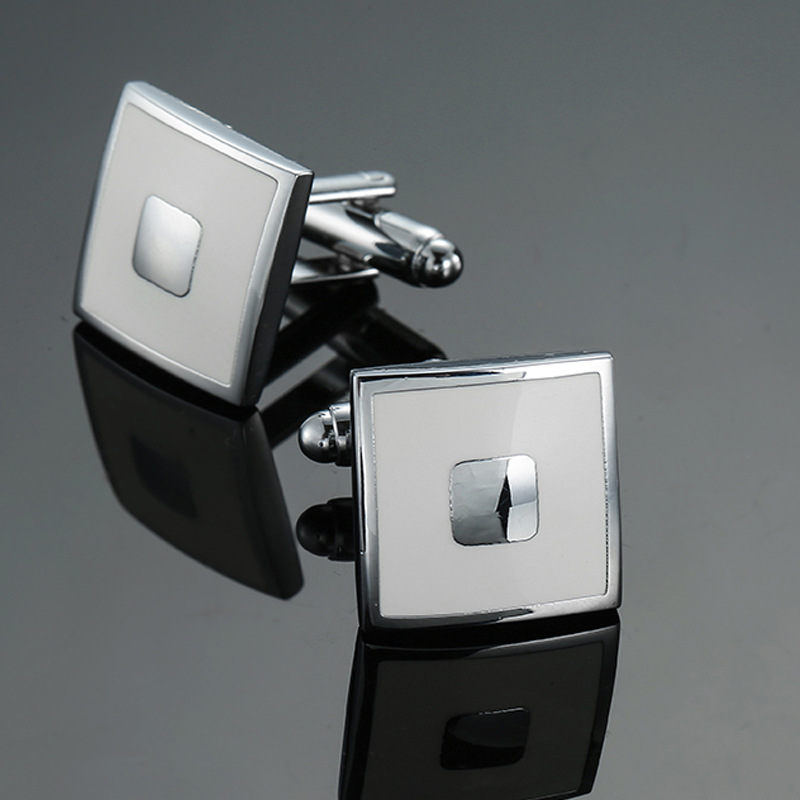 Business Geometric Copper Plating Men's Cufflinks display picture 14