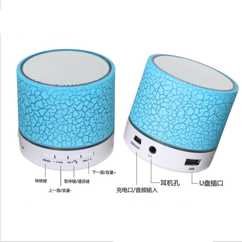 A9 wireless mini Bluetooth speaker new crack Bluetooth speaker led subwoofer USB card music universal