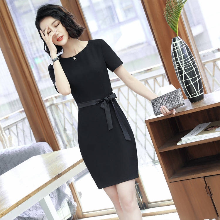 职业连衣裙女夏季2018新款时尚修身包臀裙子ol通勤气质正装工作服