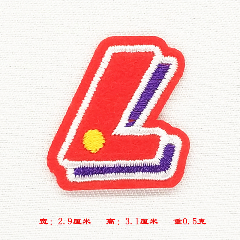 Nuevo color 26 letras pegatinas de tela pegatinas de bordado jeans rasgados parche decorativo pegatinas A- Z Inglés pegatinas