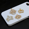 K -gold diamond Crown series mobile phone beauty sticker nail hairpin flower plate drilling DIY jewelry accessories