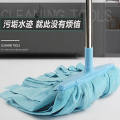 Ultra-fine fiber thick round head mop pad with water absorption for home use, suitable for wooden floors, traditional style with replaceable head strips