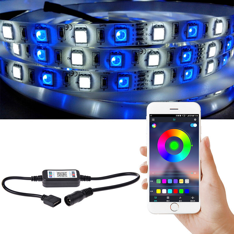 厂家直销 DC5-24V蓝牙防水RGB/RGBW 灯条控制器|ms