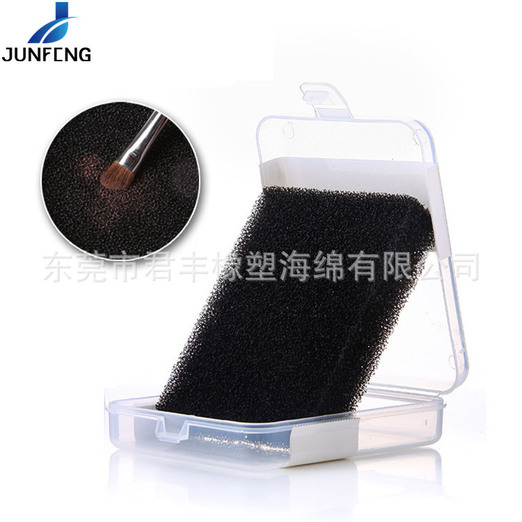 干洗过滤清洁海绵化妆刷带黑色化妆刷工具清洁泡棉