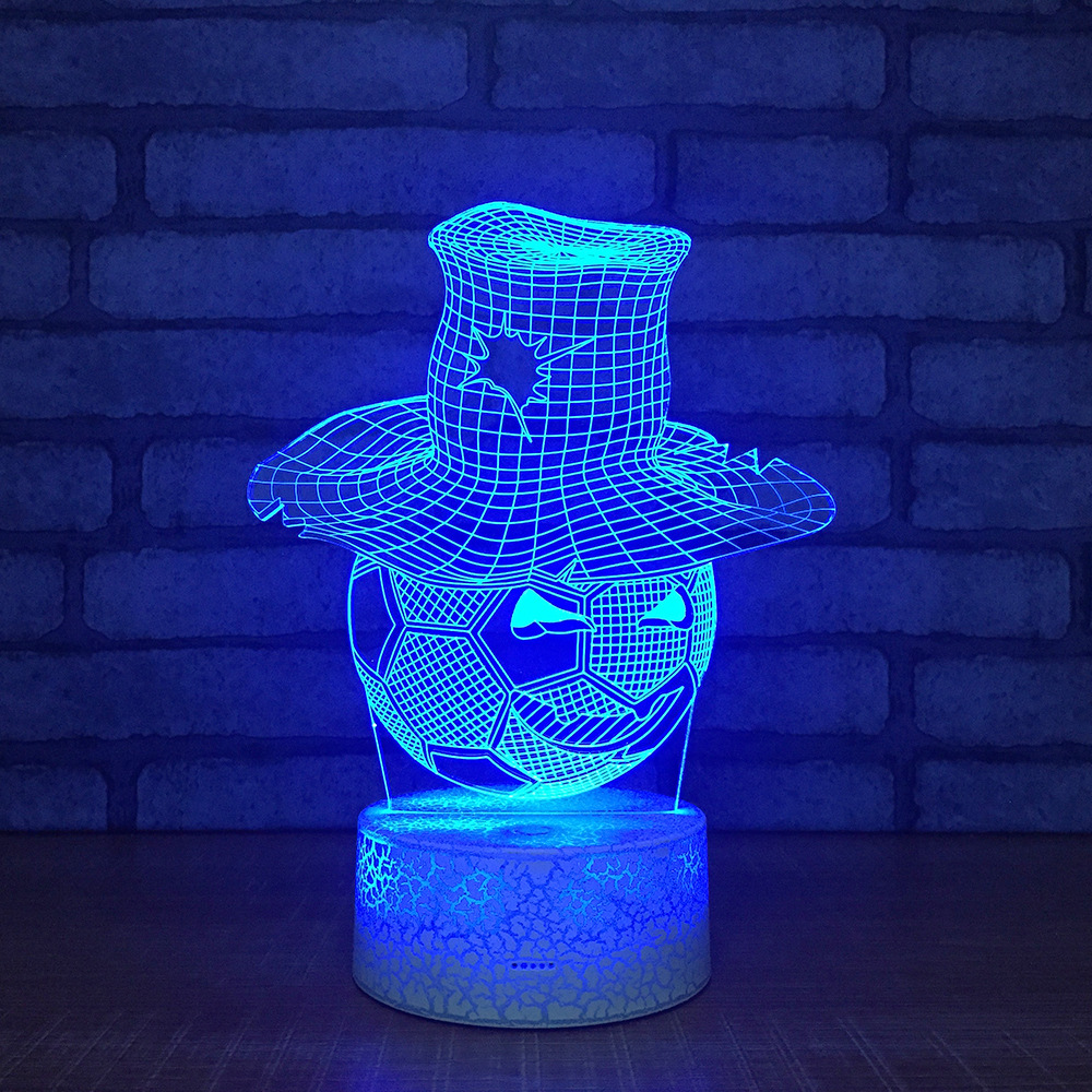 亚马逊爆款 爆裂纹3D灯小夜灯台灯